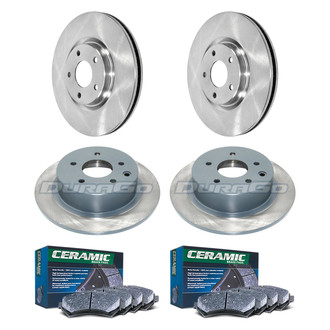 DuraGo® - Plain Front and Rear Brake Kit with Ceramic Pads