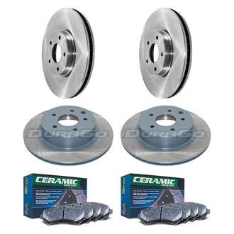 DuraGo® - Plain Front and Rear Brake Kit with Ceramic Pads