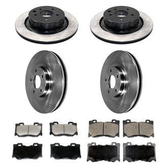 DuraGo® - Plain Front and Rear Brake Kit with Ceramic Pads