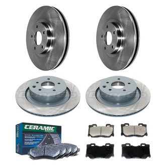 DuraGo® - Plain Front and Rear Brake Kit with Ceramic Pads