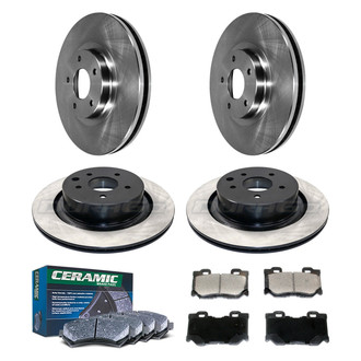 DuraGo® - Plain Front and Rear Brake Kit with Ceramic Pads