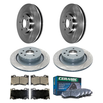 DuraGo® - Plain Front and Rear Brake Kit with Ceramic Pads