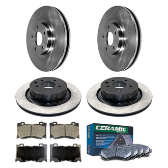 DuraGo® - Plain Front and Rear Brake Kit with Ceramic Pads