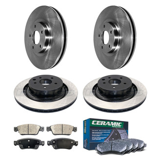 DuraGo® - Plain Front and Rear Brake Kit with Ceramic Pads