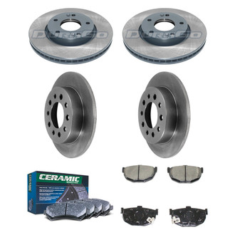 DuraGo® - Plain Front and Rear Brake Kit with Ceramic Pads