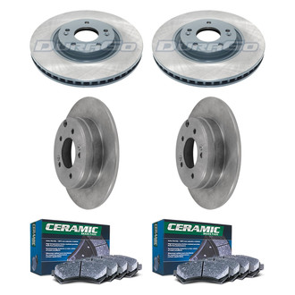 DuraGo® - Plain Front and Rear Brake Kit with Ceramic Pads