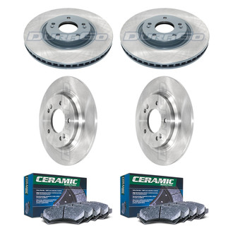 DuraGo® - Plain Front and Rear Brake Kit with Ceramic Pads