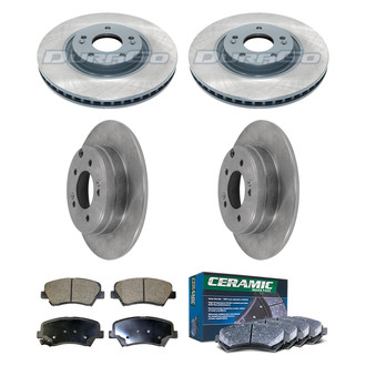 DuraGo® - Plain Front and Rear Brake Kit with Ceramic Pads