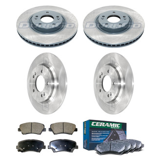 DuraGo® - Plain Front and Rear Brake Kit with Ceramic Pads