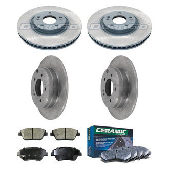 DuraGo® - Plain Front and Rear Brake Kit with Ceramic Pads