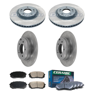 DuraGo® - Plain Front and Rear Brake Kit with Ceramic Pads