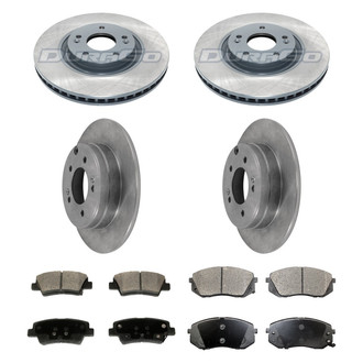 DuraGo® - Plain Front and Rear Brake Kit with Ceramic Pads