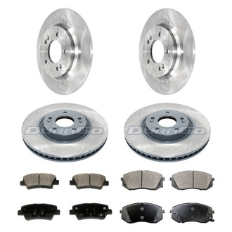 DuraGo® - Plain Front and Rear Brake Kit with Ceramic Pads