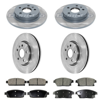 DuraGo® - Plain Front and Rear Brake Kit with Ceramic Pads