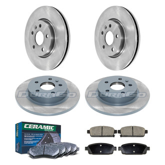 DuraGo® - Plain Front and Rear Brake Kit with Ceramic Pads