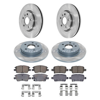 DuraGo® - Plain Front and Rear Brake Kit with Ceramic Pads