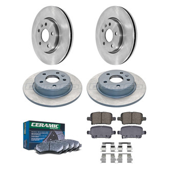 DuraGo® - Plain Front and Rear Brake Kit with Ceramic Pads