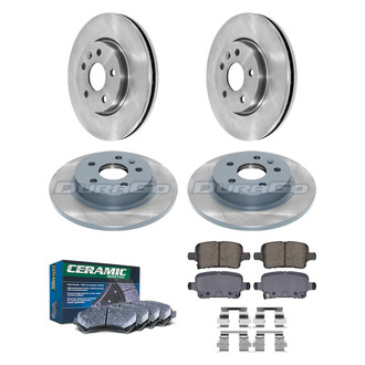 DuraGo® - Plain Front and Rear Brake Kit with Ceramic Pads