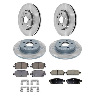 DuraGo® - Plain Front and Rear Brake Kit with Ceramic Pads