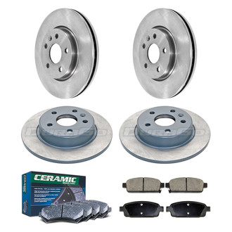 DuraGo® - Plain Front and Rear Brake Kit with Ceramic Pads
