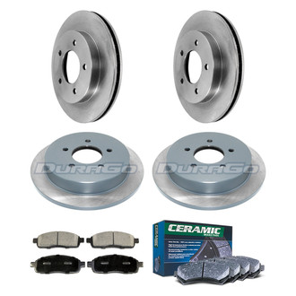 DuraGo® - Plain Front and Rear Brake Kit with Ceramic Pads