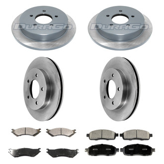 DuraGo® - Plain Front and Rear Brake Kit with Ceramic Pads