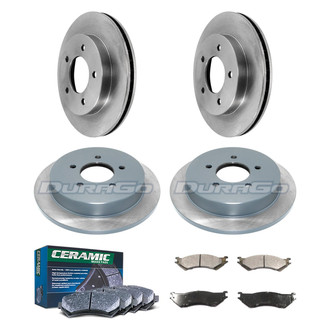 DuraGo® - Plain Front and Rear Brake Kit with Ceramic Pads