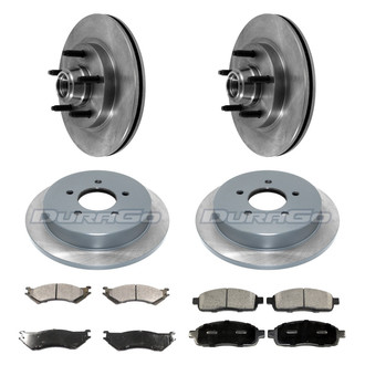 DuraGo® - Plain Front and Rear Brake Kit with Ceramic Pads