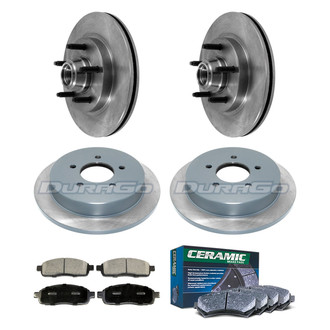 DuraGo® - Plain Front and Rear Brake Kit with Ceramic Pads