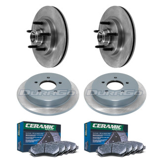 DuraGo® - Plain Front and Rear Brake Kit with Ceramic Pads