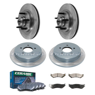 DuraGo® - Plain Front and Rear Brake Kit with Ceramic Pads