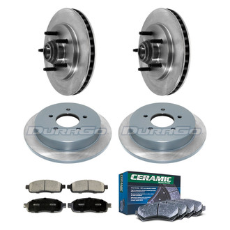 DuraGo® - Plain Front and Rear Brake Kit with Ceramic Pads
