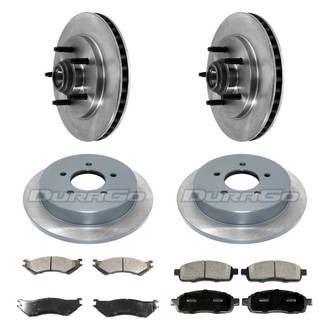 DuraGo® - Plain Front and Rear Brake Kit with Ceramic Pads