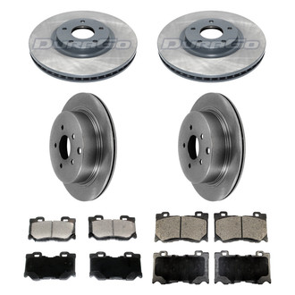 DuraGo® - Plain Front and Rear Brake Kit with Ceramic Pads