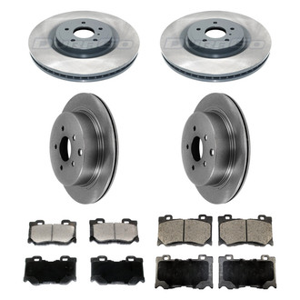 DuraGo® - Plain Front and Rear Brake Kit with Ceramic Pads