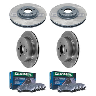 DuraGo® - Plain Front and Rear Brake Kit with Ceramic Pads