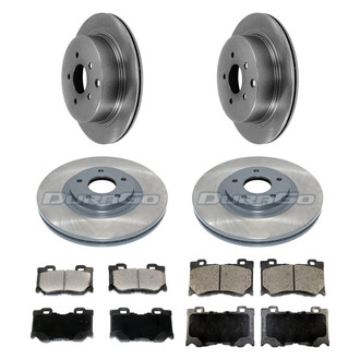 DuraGo® - Plain Front and Rear Brake Kit with Ceramic Pads