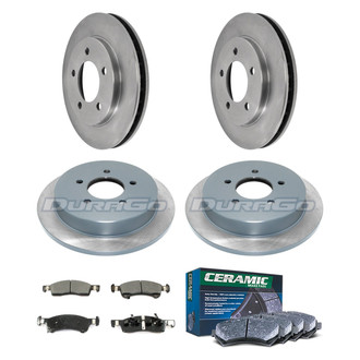 DuraGo® - Plain Front and Rear Brake Kit with Ceramic Pads