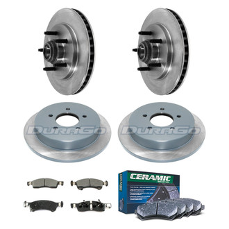 DuraGo® - Plain Front and Rear Brake Kit with Ceramic Pads