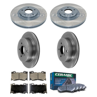 DuraGo® - Plain Front and Rear Brake Kit with Ceramic Pads