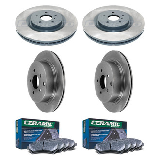 DuraGo® - Plain Front and Rear Brake Kit with Ceramic Pads