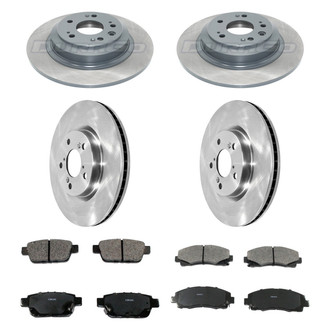 DuraGo® - Plain Front and Rear Brake Kit with Ceramic Pads