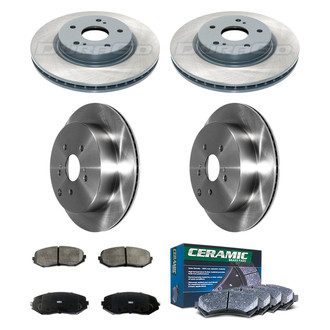 DuraGo® - Plain Front and Rear Brake Kit with Ceramic Pads