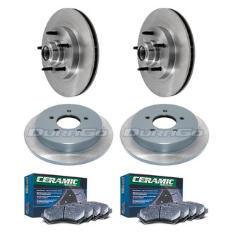 DuraGo® - Plain Front and Rear Brake Kit with Ceramic Pads