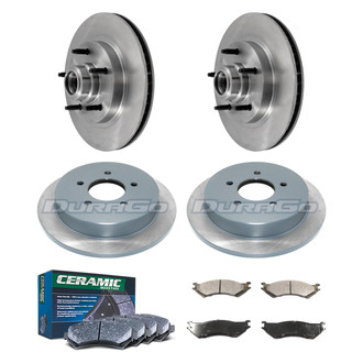 DuraGo® - Plain Front and Rear Brake Kit with Ceramic Pads