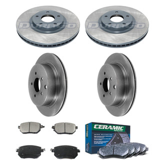 DuraGo® - Plain Front and Rear Brake Kit with Ceramic Pads