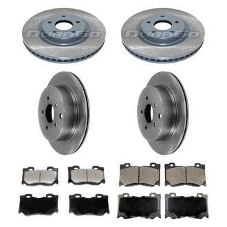 DuraGo® - Plain Front and Rear Brake Kit with Ceramic Pads