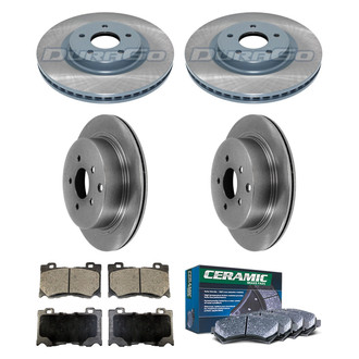 DuraGo® - Plain Front and Rear Brake Kit with Ceramic Pads