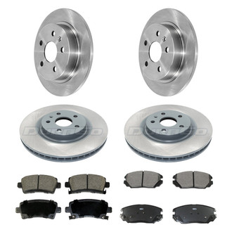DuraGo® - Plain Front and Rear Brake Kit with Ceramic Pads