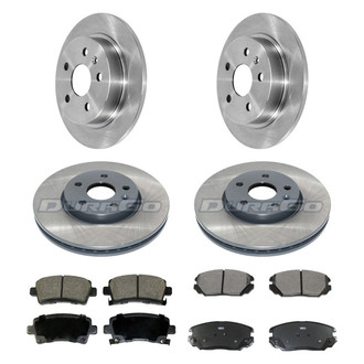 DuraGo® - Plain Front and Rear Brake Kit with Ceramic Pads